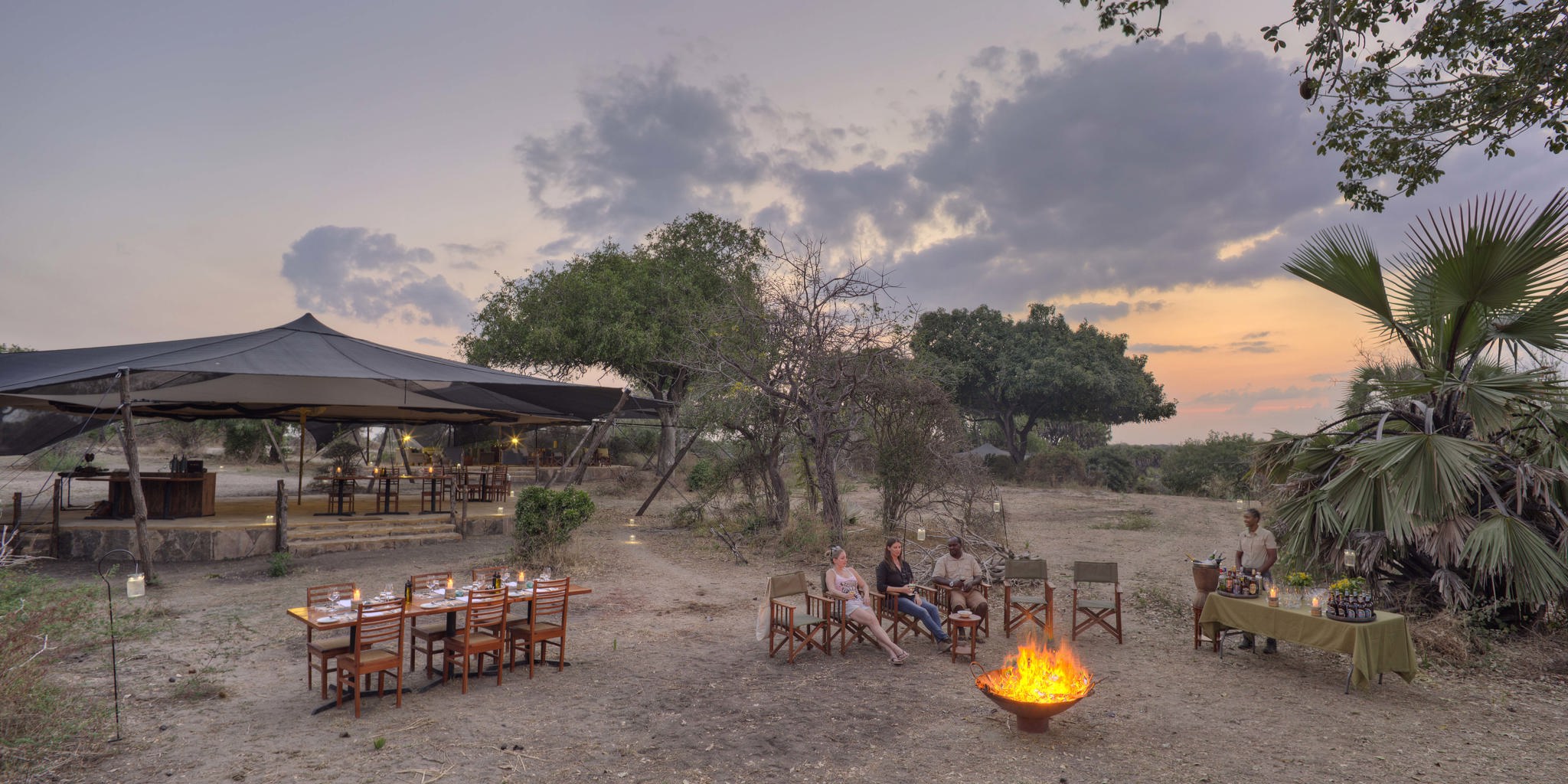 Roho ya Selous safari lodge interior and views